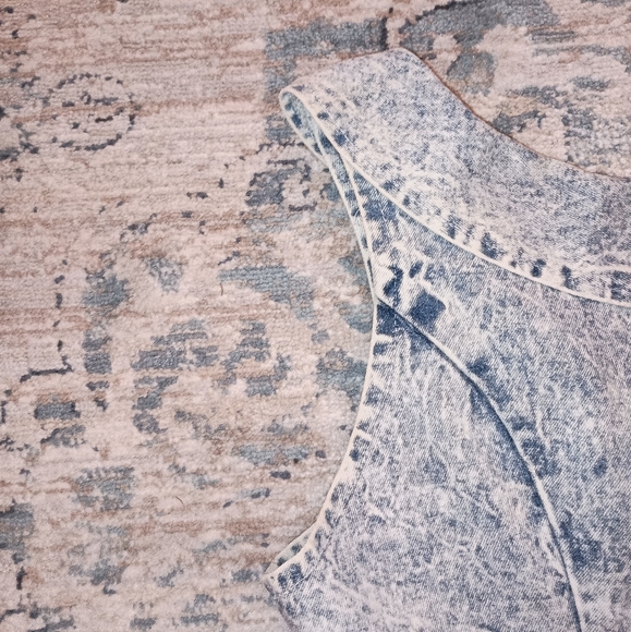 Vintage Dirty Dancing 1987 Acid washed Crop Sleeveless denim vest  small - Picture 8 of 15